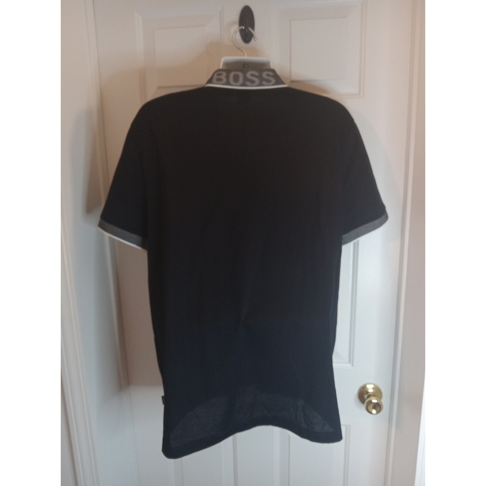 New Hugo BOSS  Polo Mens Dark Blue  Prout 26 Polo Shirt 2xl Boss Spell out - Picture 5 of 16